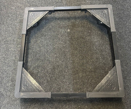 Square black appliance roller - square,