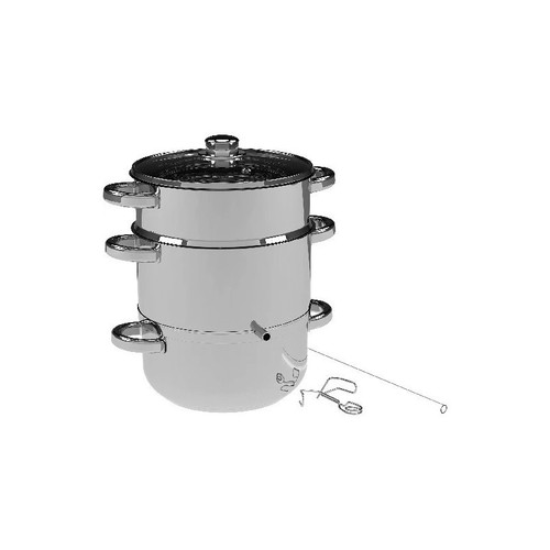 Stainless steel steam juicer - steel, &